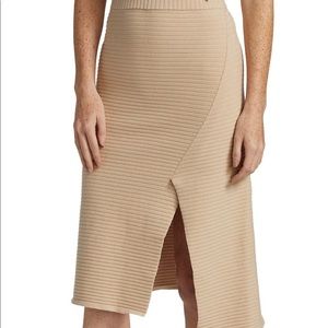 NWT NAADAM.co Ribbed Skirt with Slit, Beige Size Small - Sold out at most stores
